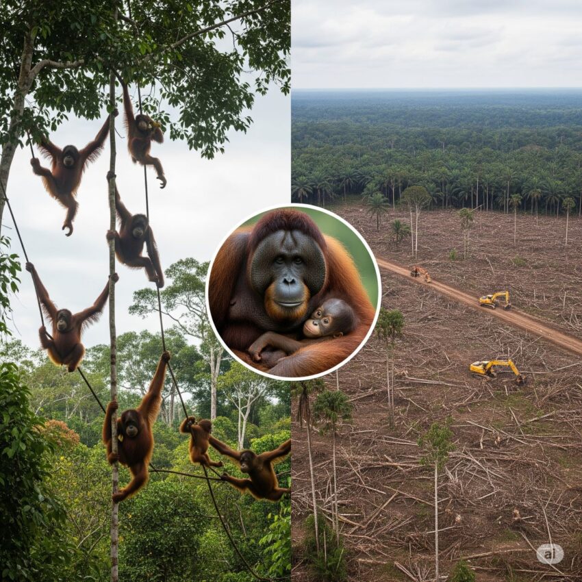 森林破壊 オランウータン 生息地減少 パーム油農園 絶滅危惧種の原因 環境破壊
