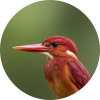アカショウビンの鳥の写真