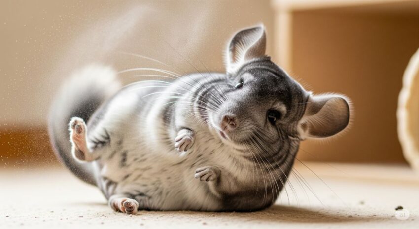 毛がふわふわのチンチラ
