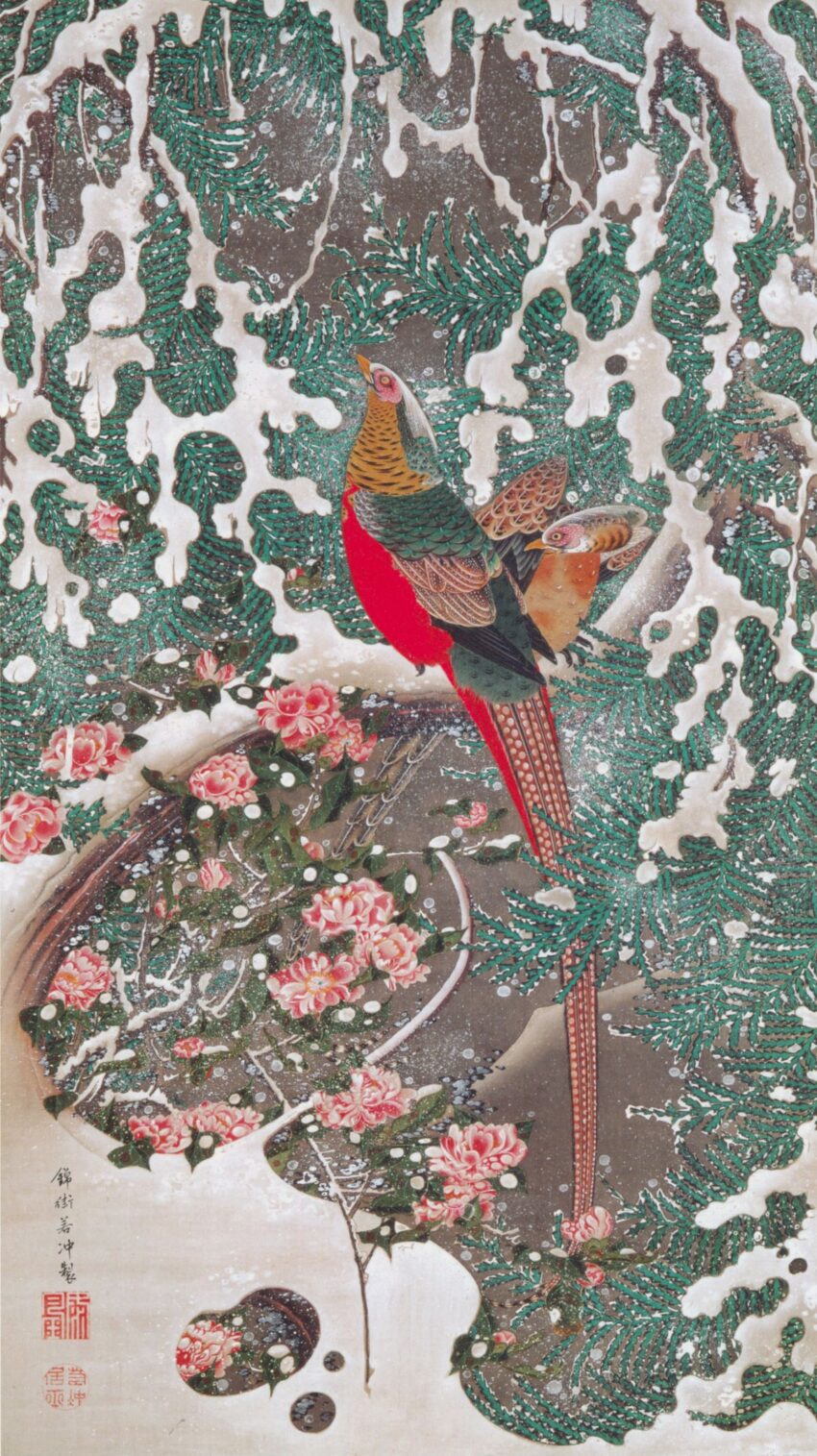 伊藤若冲 「雪中錦鶏図」 (1765)