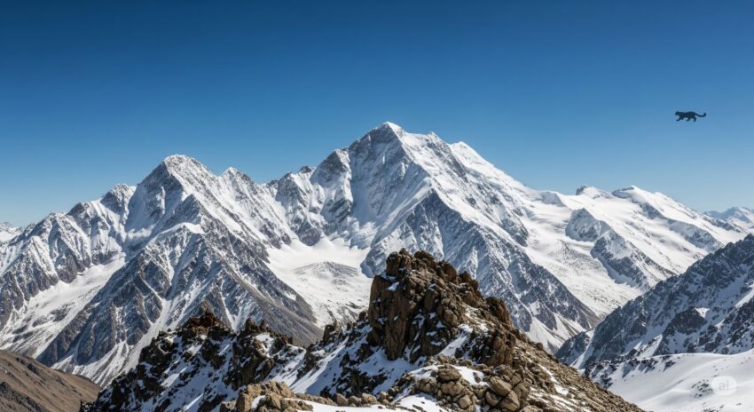 ユキヒョウが生息する中央アジアの高山地帯