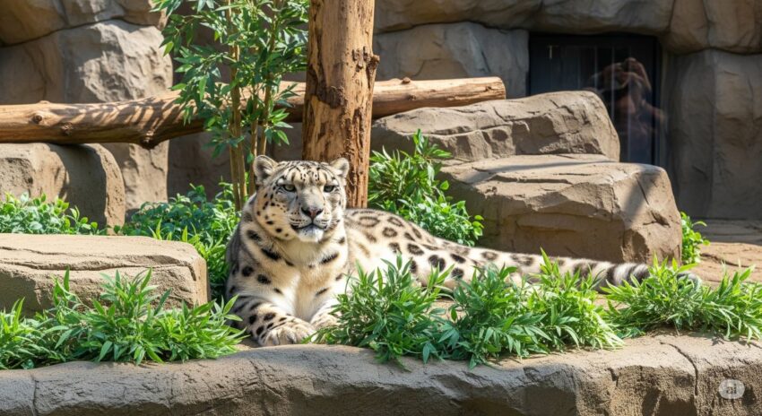 日本の動物園で飼育されているユキヒョウ
