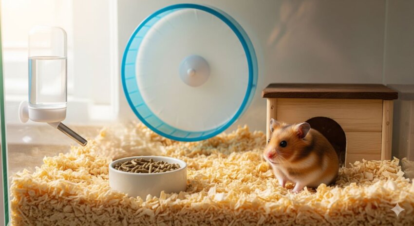 清潔で整った理想的なハムスター飼育環境