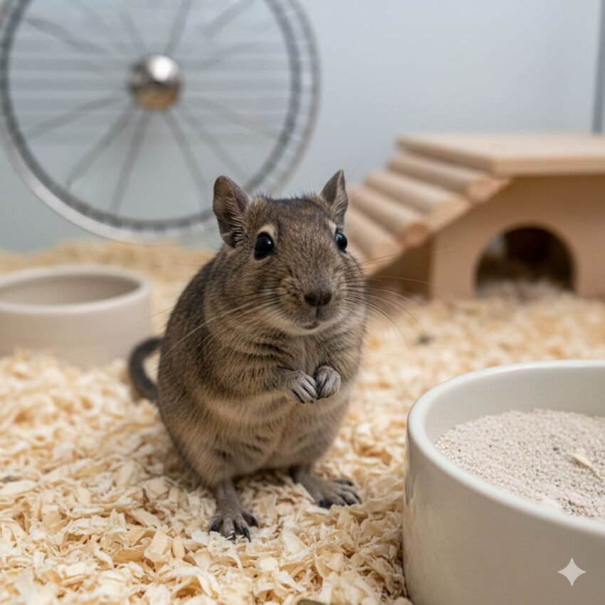 デグーの写真|鳴き声でコミュニケーションを取る社会性の高いペット