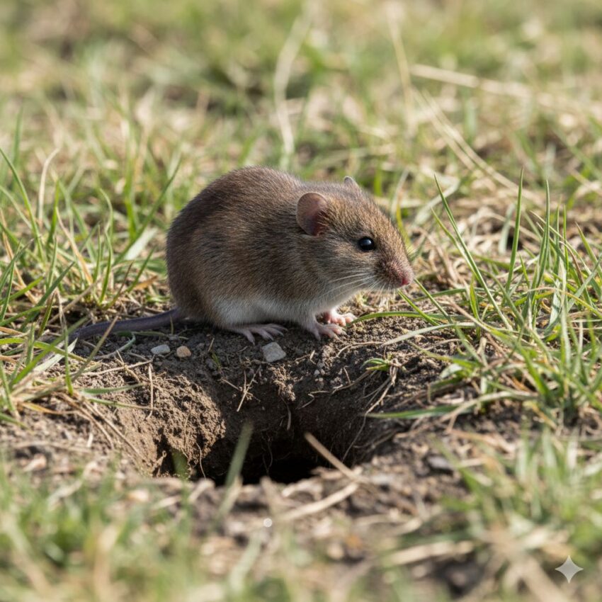 ハタネズミの写真|非常に短い尾と地中に網目状の穴を掘る習性が特徴