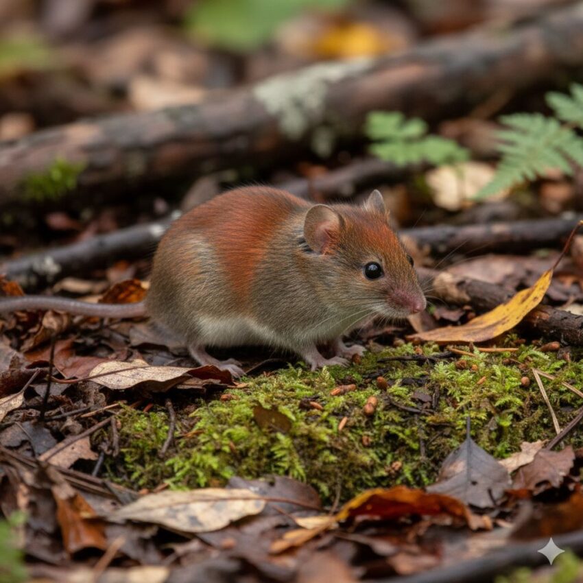 スミスネズミの写真|北海道に生息し短い尾が特徴の野生ネズミ